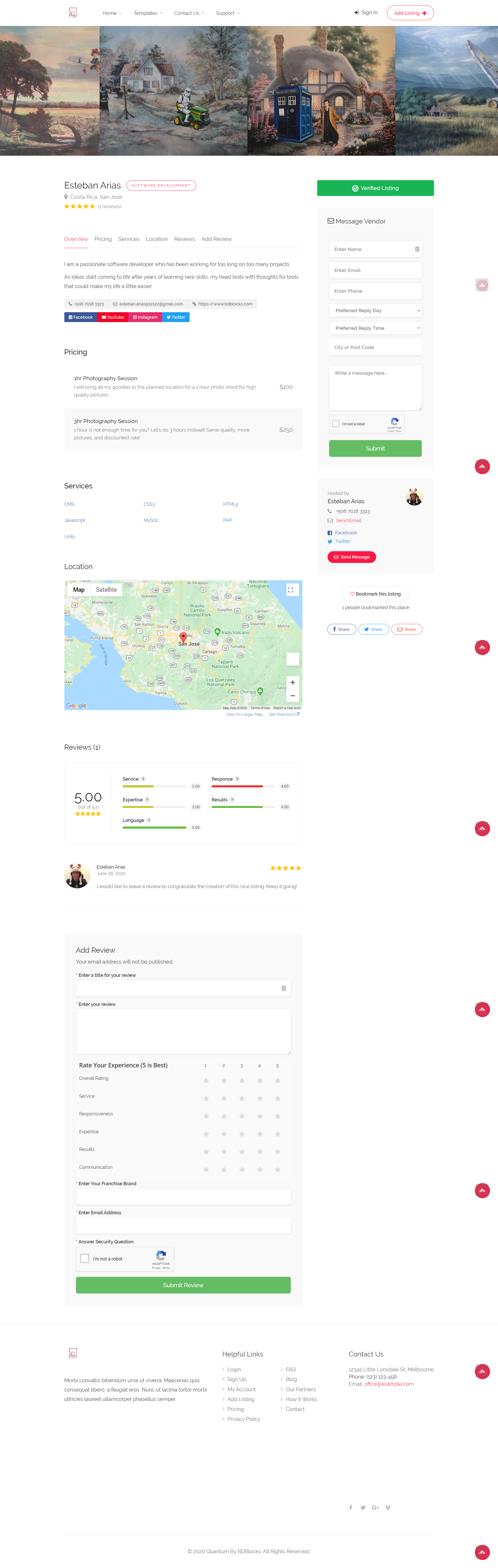 Quantum - Profile Page